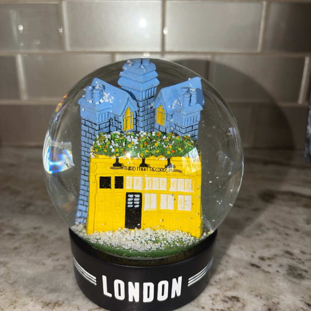 Jack Whites Third Man Record Store in London England Yellow Building Snow Globe